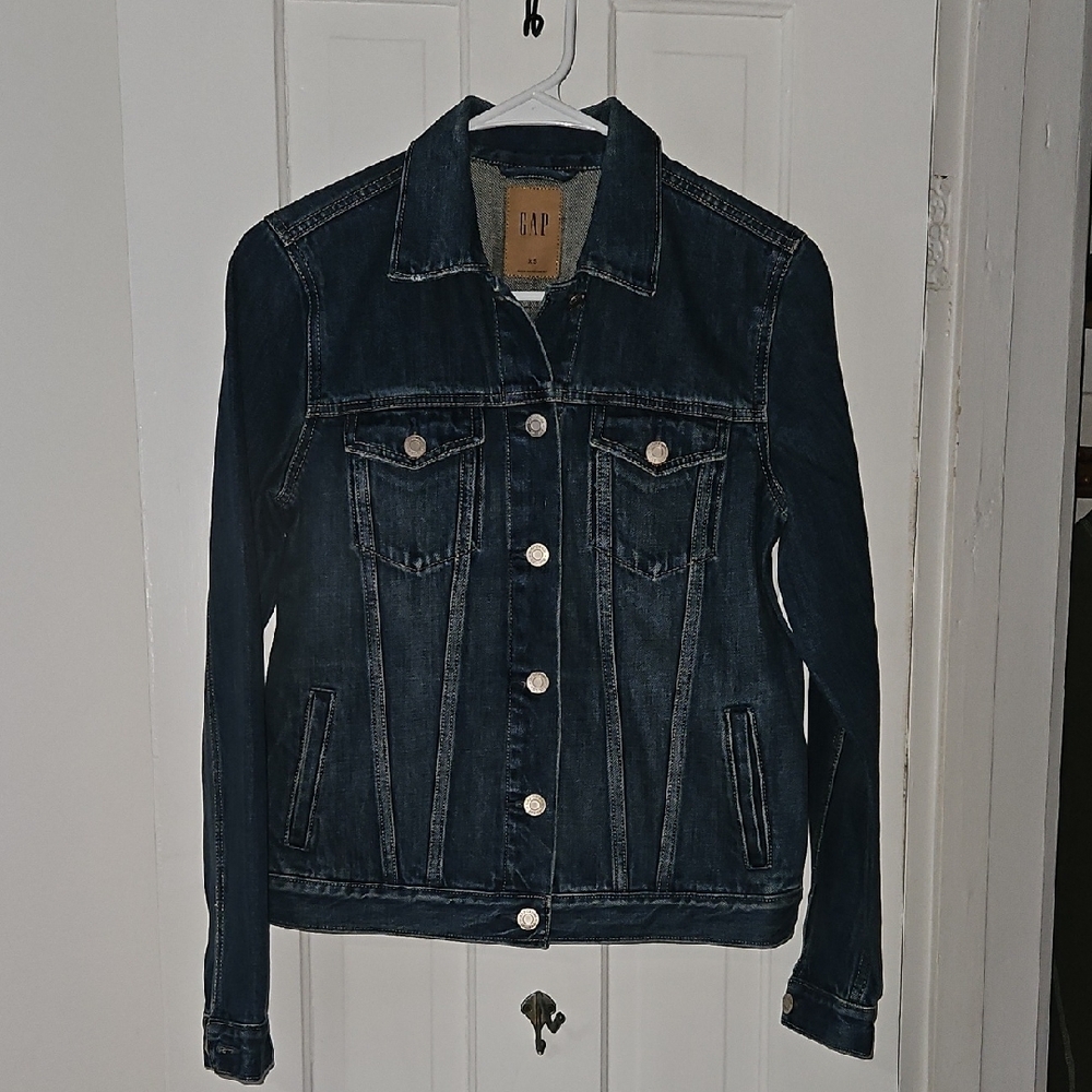 GAP Blue Jean Jacket Classic Denim Style Size Extra Small